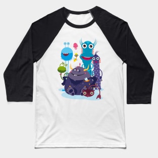 Illustration Nursery Little Monster - Monster Crew Baseball T-Shirt
